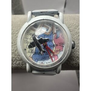 Western Ladies Watch Manual Wind Airplane Works 30MM 6" Stretch Band B79